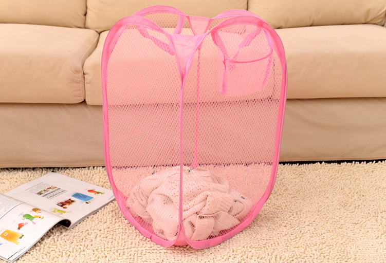 Basket mesh receptacles clothing multi-purpose folding compact