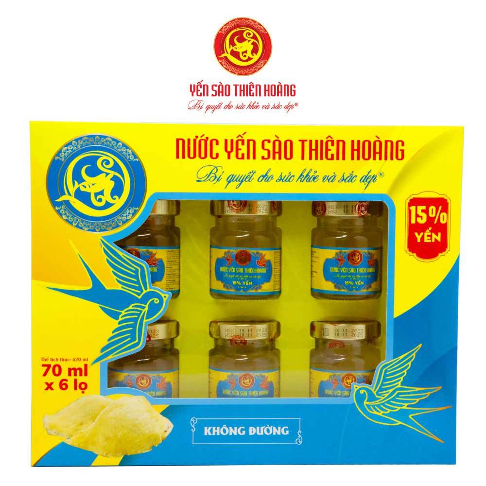 Yến Thiên Hoàng không đường 15% yến tổ cao cấp KÈM TÚI