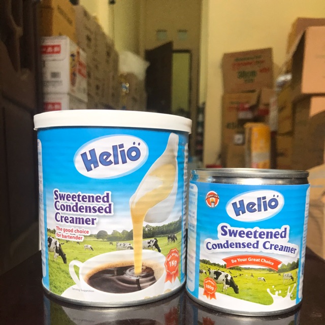 Sữa đặc có đường nắp giật helio 380g - kem sữa đặc helio 380g