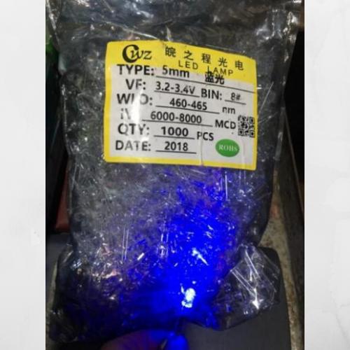 Led 5 Ly Màu Xanh Dương (1000con/túi)
