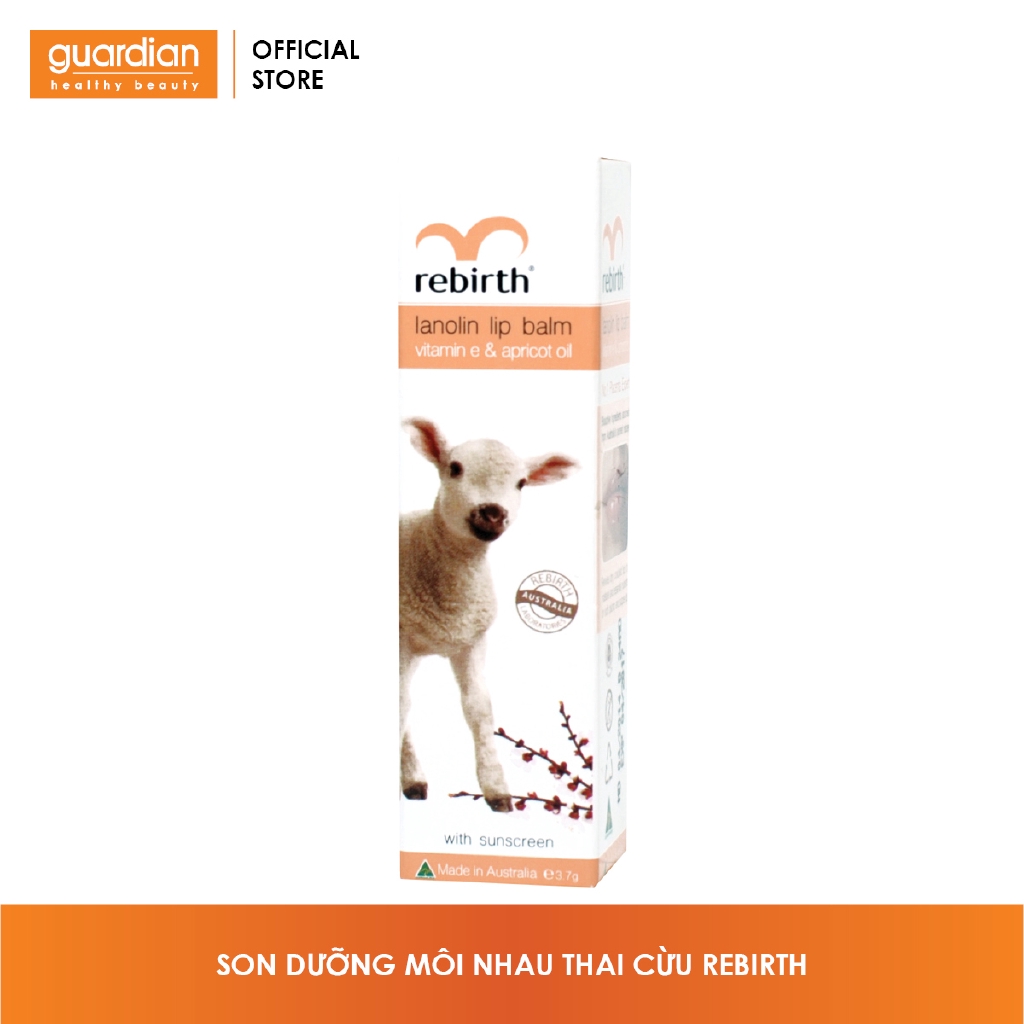 Son dưỡng môi nhau thai cừu Rebirth Lanolin Lip Balm Lanopearl - Mỹ phẩm  ĐẸP XINH