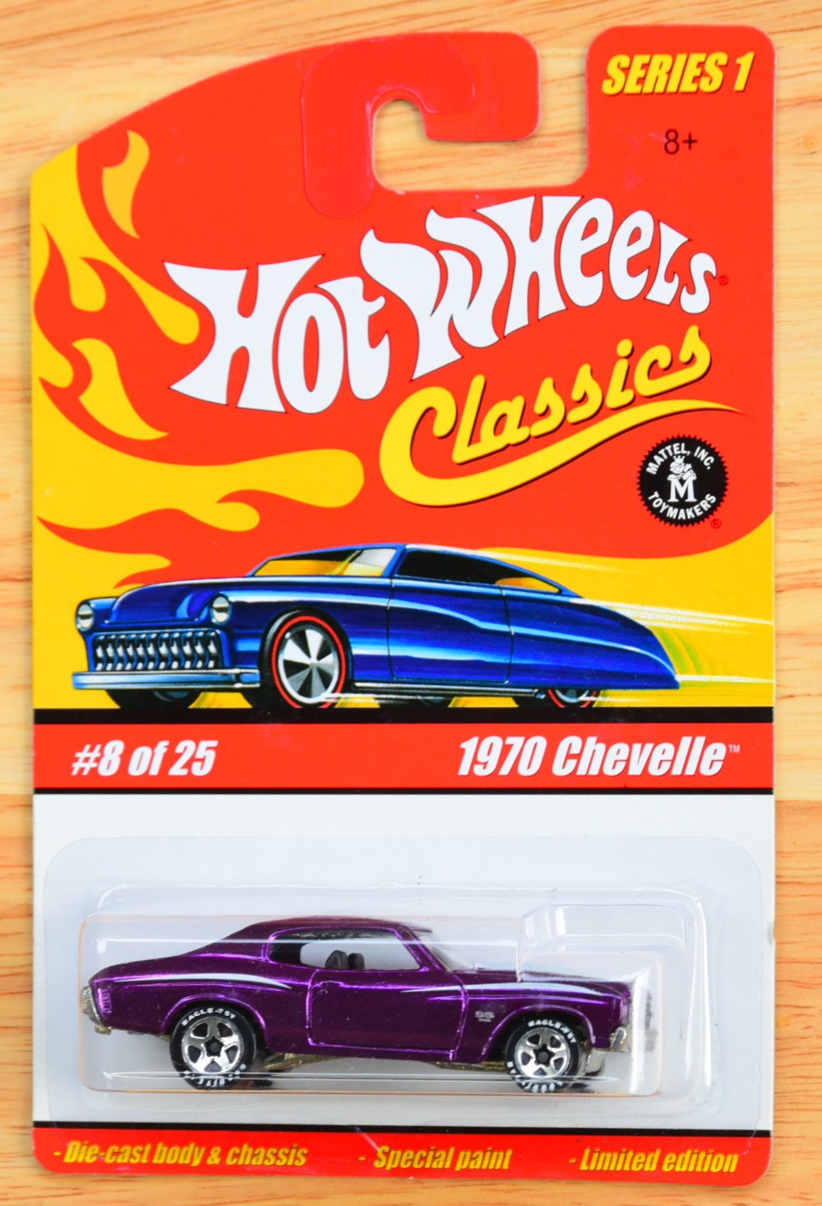 Ô tô mô hình tỉ lệ 1:64 Hot Wheels Cool Classics 1970 Chevelle ( màu tím)