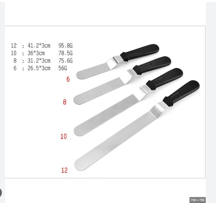 Dao chét bánh, chà láng cong / thẳng 6in - 10in (16cm 25cm)