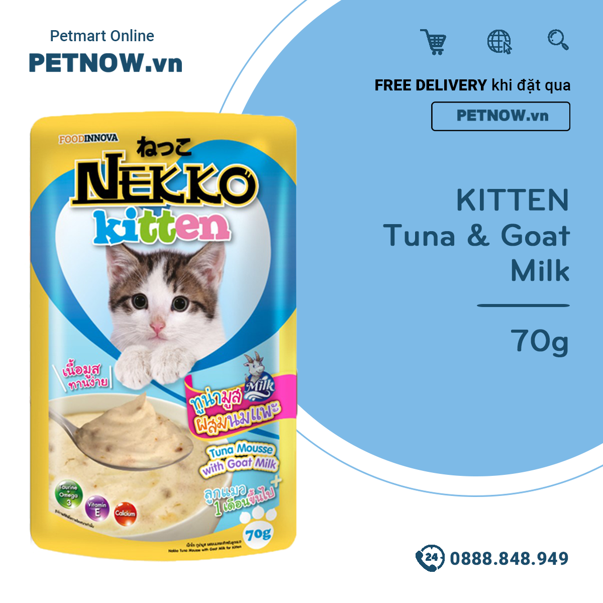 Combo Pate mèo NEKKO Kitten- 48 gói petnow