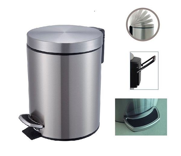 THÙNG RÁC TRÒN INOX ĐẠP CHÂN VINAMOP – VNTB50