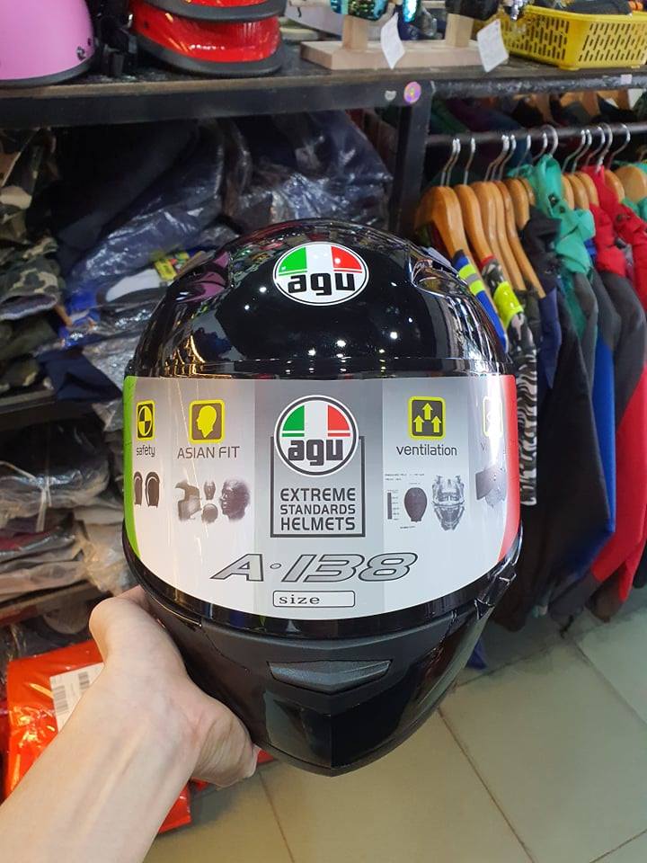 [HCM]Mũ bảo hiểm fullface GXT/AGU tem đen bóng