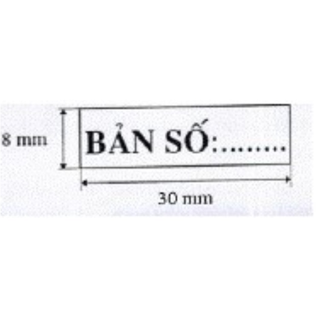 Con dấu BẢN SỐ (Chuẩn thông tư 24 Bộ Công An)