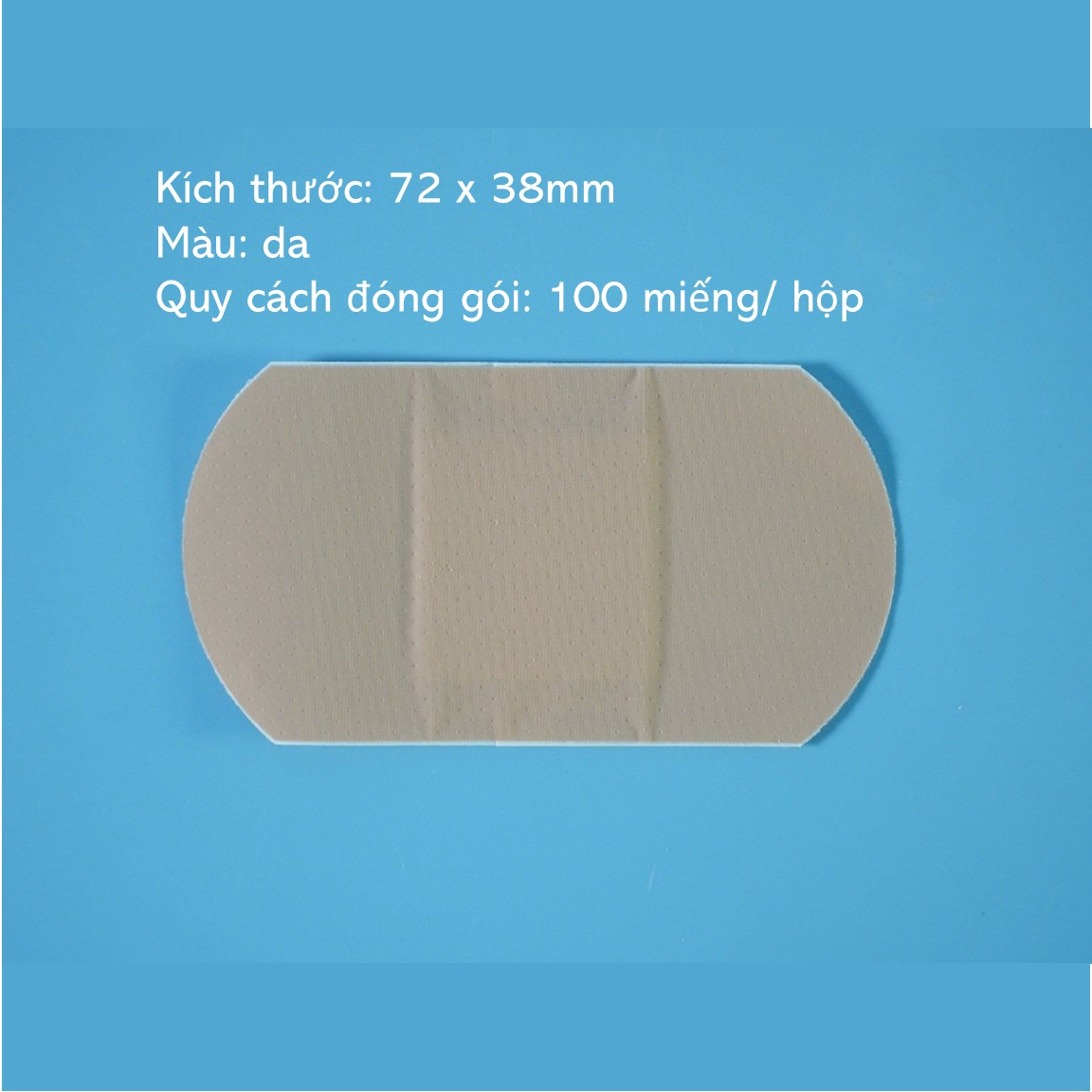 Băng Keo Cá Nhân Greetmed Kích Thước 72x38mm (100pcs/Hộp) - Giải Pháp Tiện Lợi Cho Vết Thương Lớn