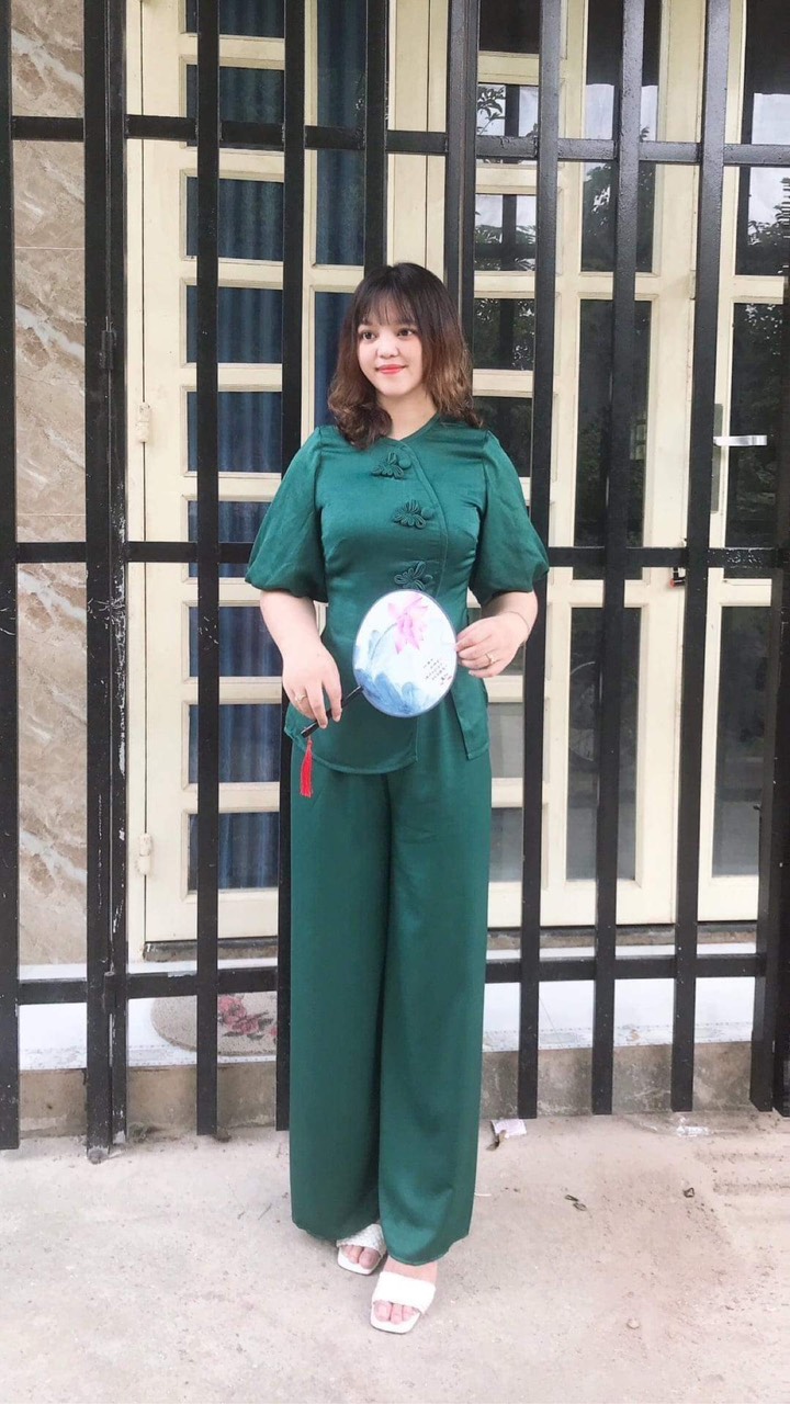 ĐỒ LAM ĐI CHÙA-LỤA NÚT BÔNG