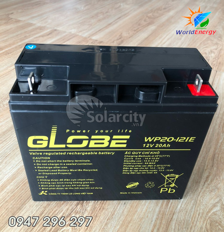 [HCMC] globe battery 12v-20ah