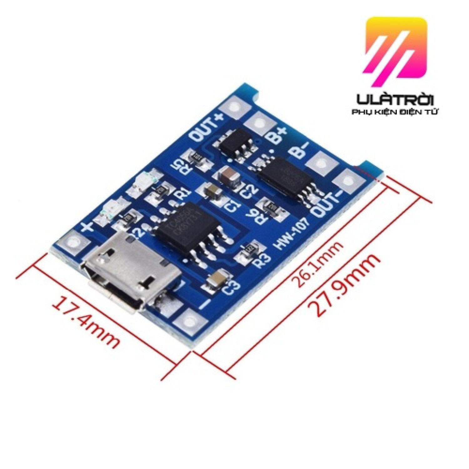 Mạch sạc pin TP4056 1A PIN 3.7V