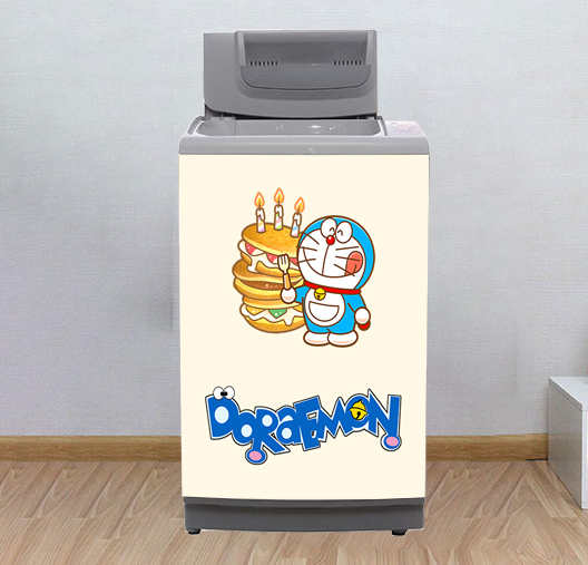 [HCM]Decal dán máy giặt mẫu Doraemon 05