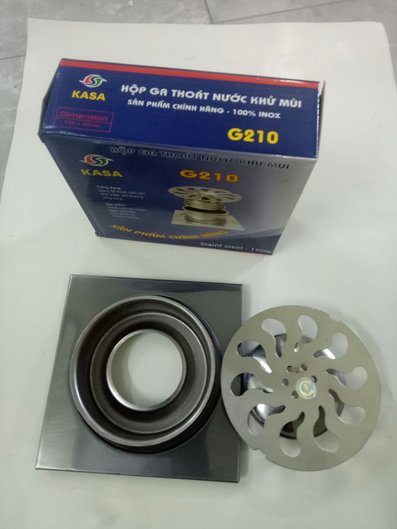 thoát sàn chống mùi phi 110 inox 201