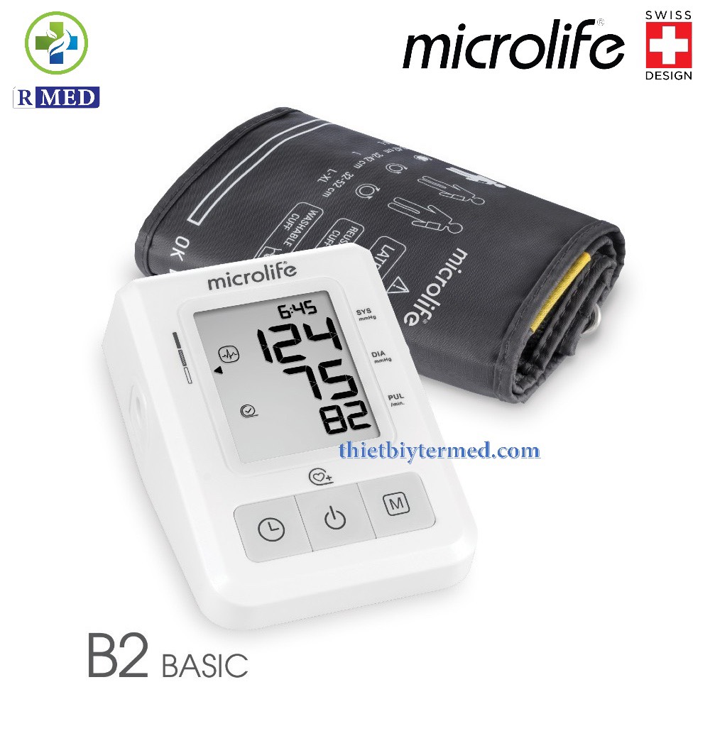 [ Chính hãng 100%] Microlife B2 Basic - Máy đo huyết áp bắp tay