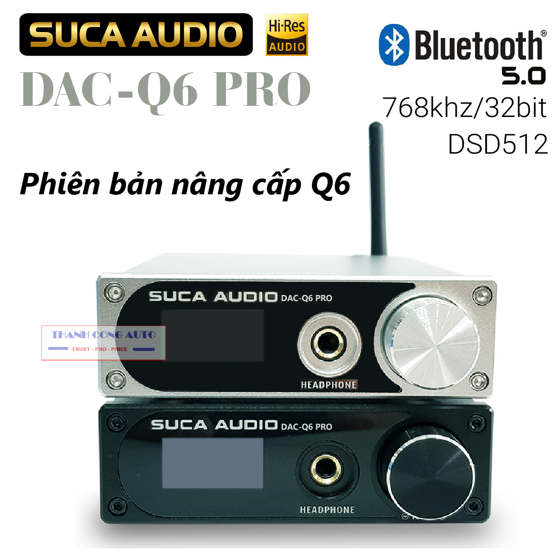 Bộ giải mã âm thanh dac suca q6 pro bluetooth 5.0