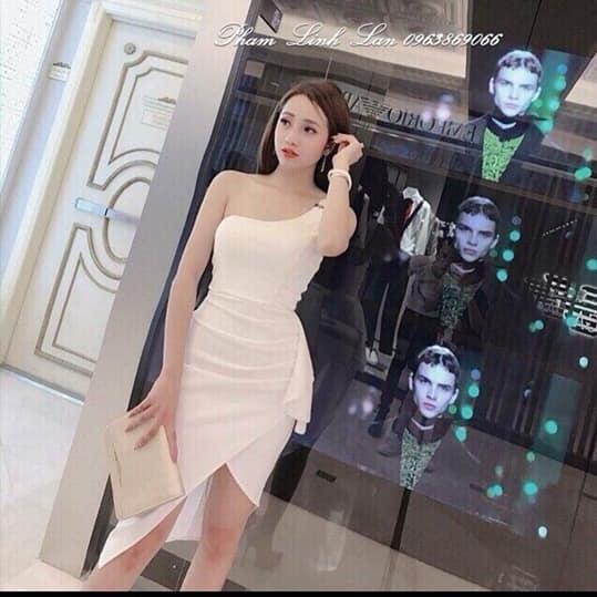 Đầm lệch vai HMLV0068