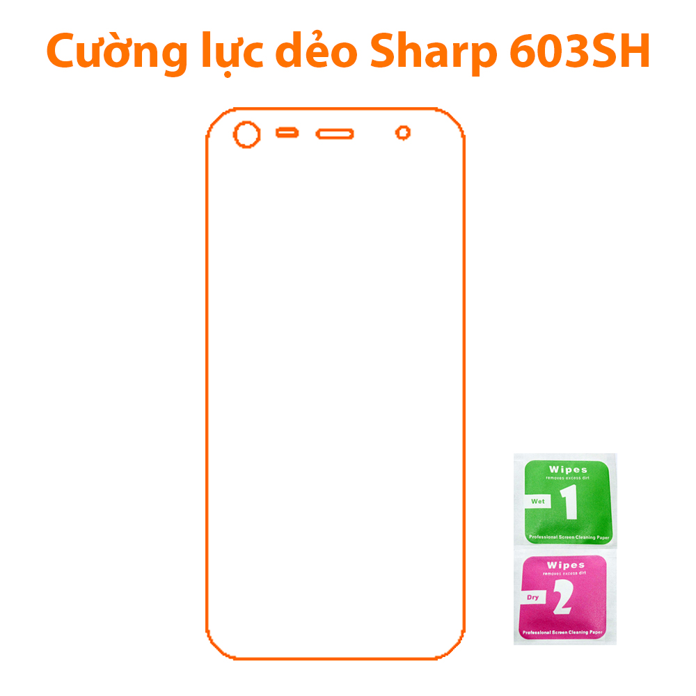Cường lực dẻo Sharp 603SH Xx3 mini tặng dán camera sau