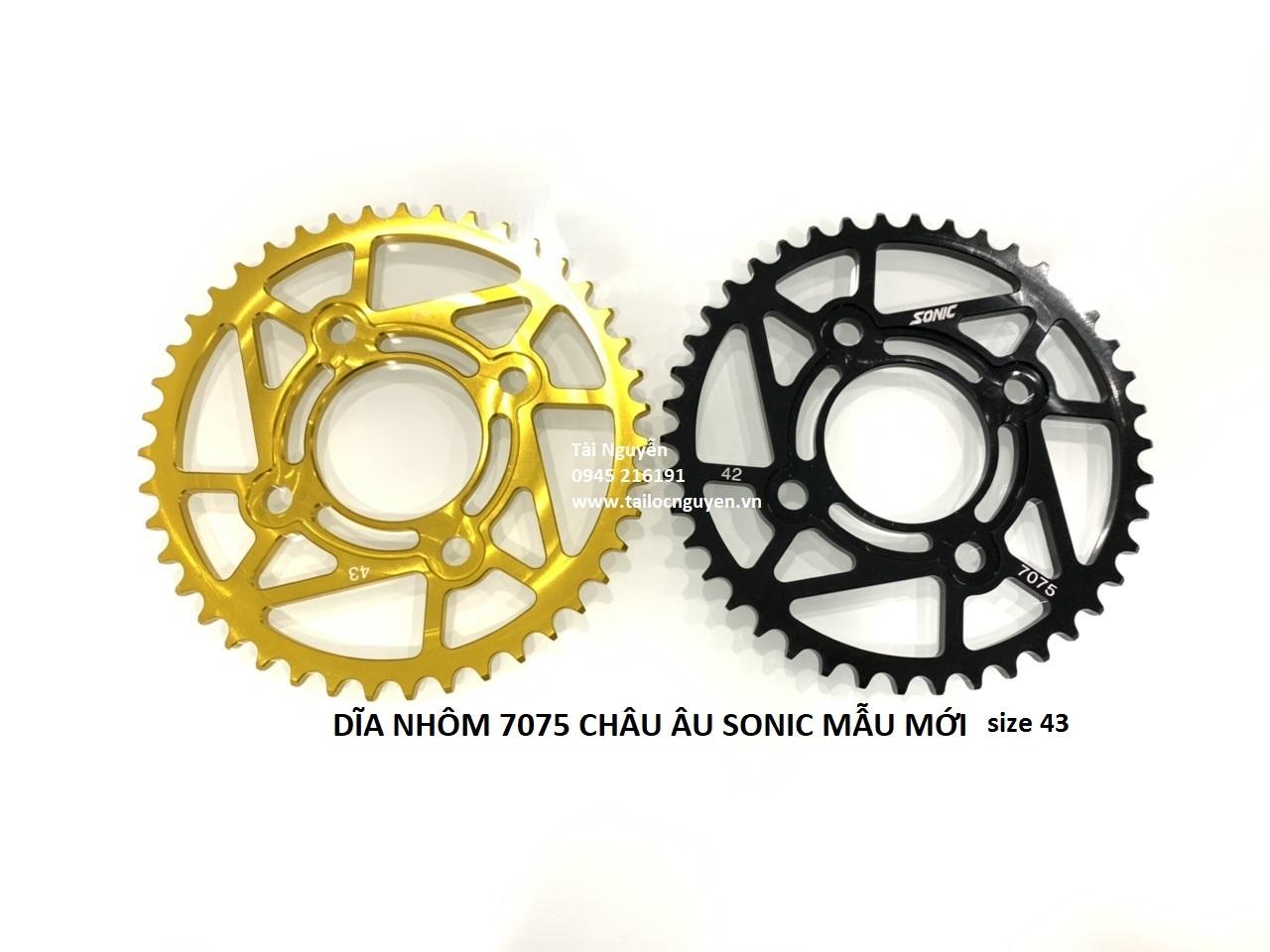 Dĩa nhôm 7075 châu âu sonic-winner size 43 vàng / đen