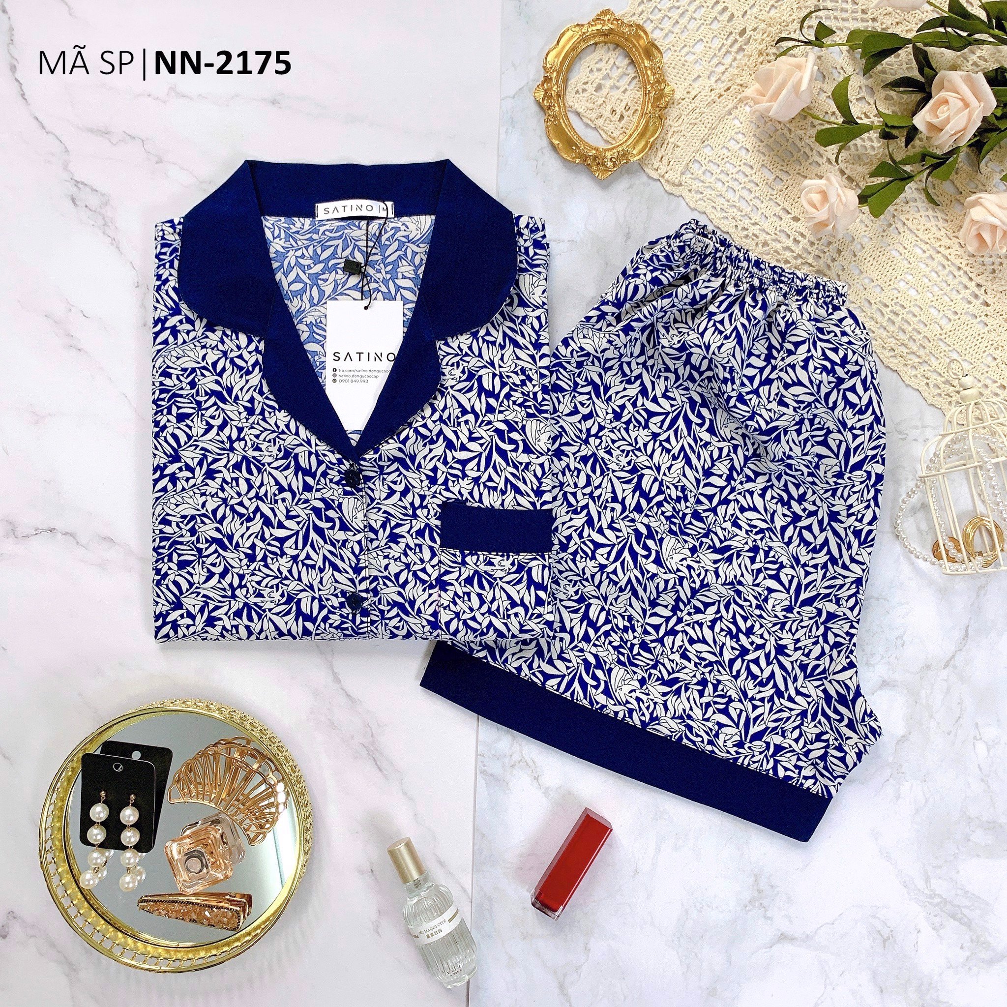 [COMBO 3 BỘ 439K] Pijama TNQN - Zame Dark Blue 01
