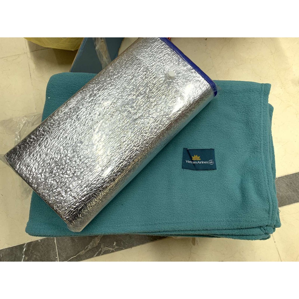 Combo chăn + chiếu đơn ngủ văn phòng