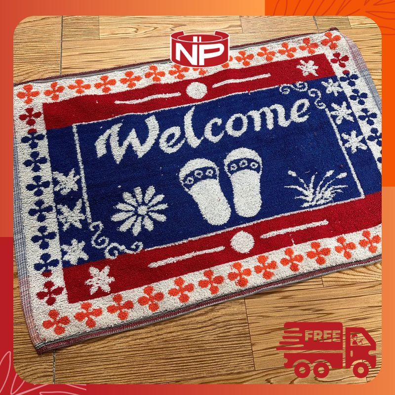 [SIÊU KHUYẾN MÃI] Thảm khăn mềm mại Welcome (giao màu ngẫu nhiên)