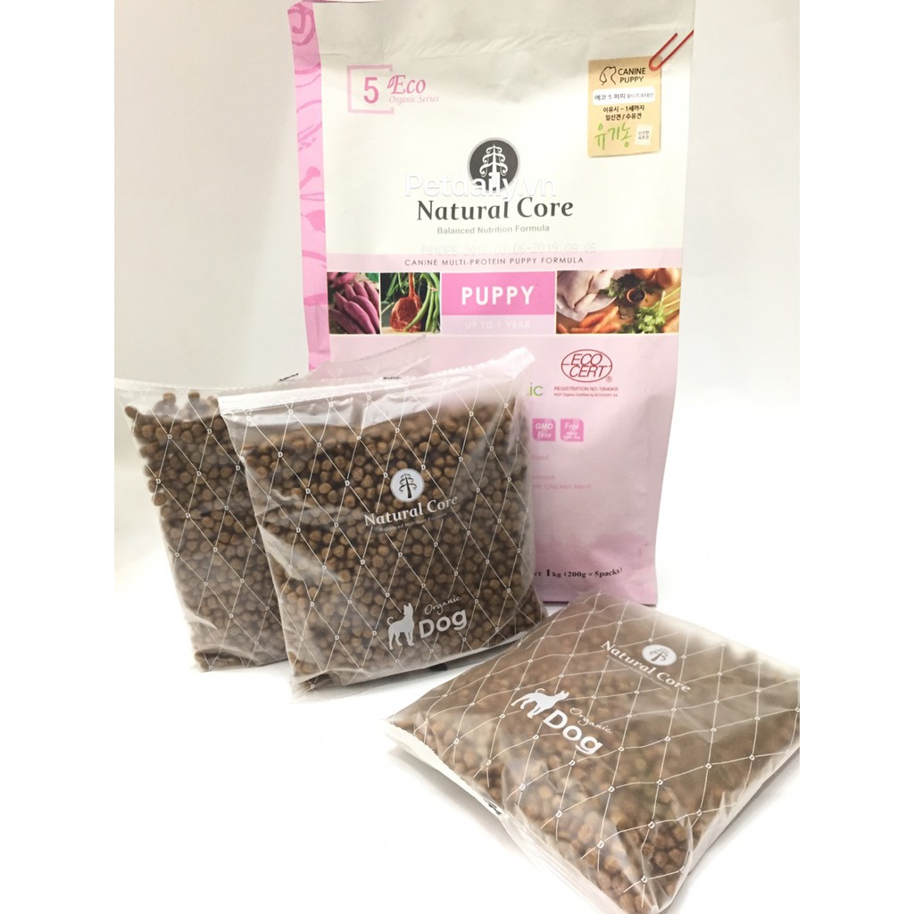 Hạt Cho Chó Con Hữu Cơ Natural Core Puppy 5A Vị Cừu