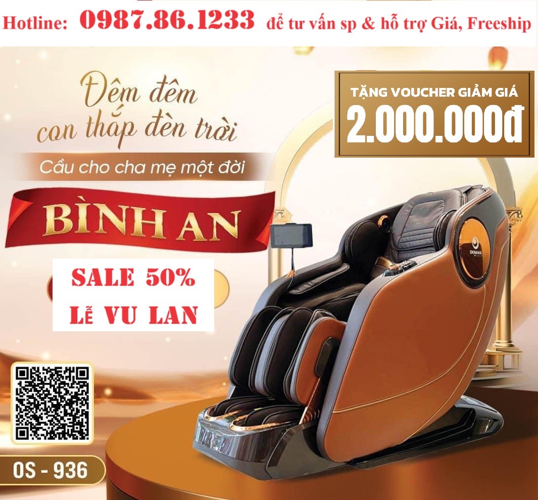 [GIẢM 50%][FREESHIP +TẶNG QUÀ 🎁] [Công nghệ 5D, điều khiển giọng nói] Ghế Massage Cao Cấp Nhật Bản Okinawa OS 936