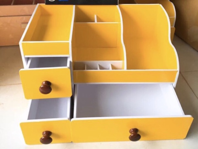 Kệ đựng mỹ phẩm size đại núm gỗ