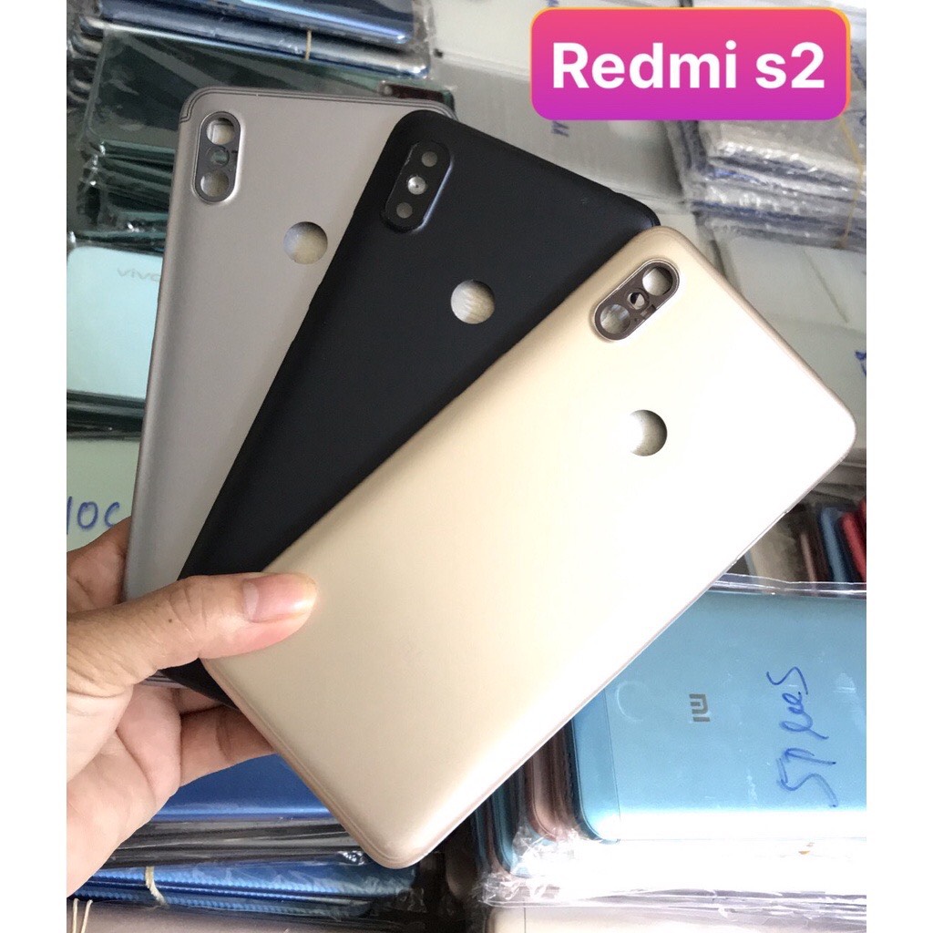 Bộ vỏ + sườn xiaomi Redmi S2 (gồm lưng,sườn,phím bấm và kính camera)