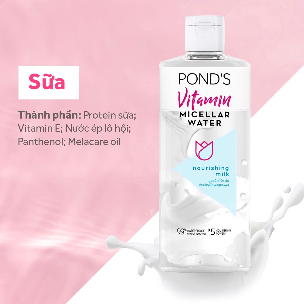 Nước tẩy trang tinh chất  than tre Pond's Micellar Water 400ml (đen)