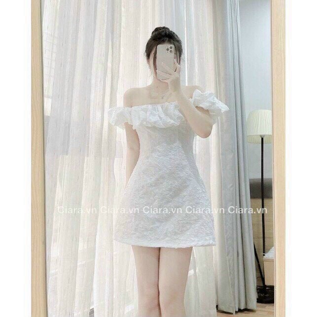 Váy đầm nữ gấm có hạt cườm  đầm có mút Ngực
