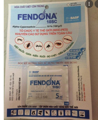 Thuốc muỗi Fendona 10SC - dung dịch diệt muỗi - Nhúng Màn