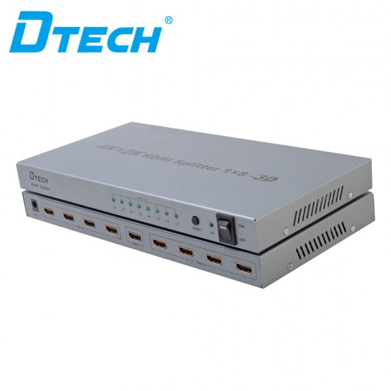 Bộ chia hdmi 1 ra 8 2kx4k dtech dt7148