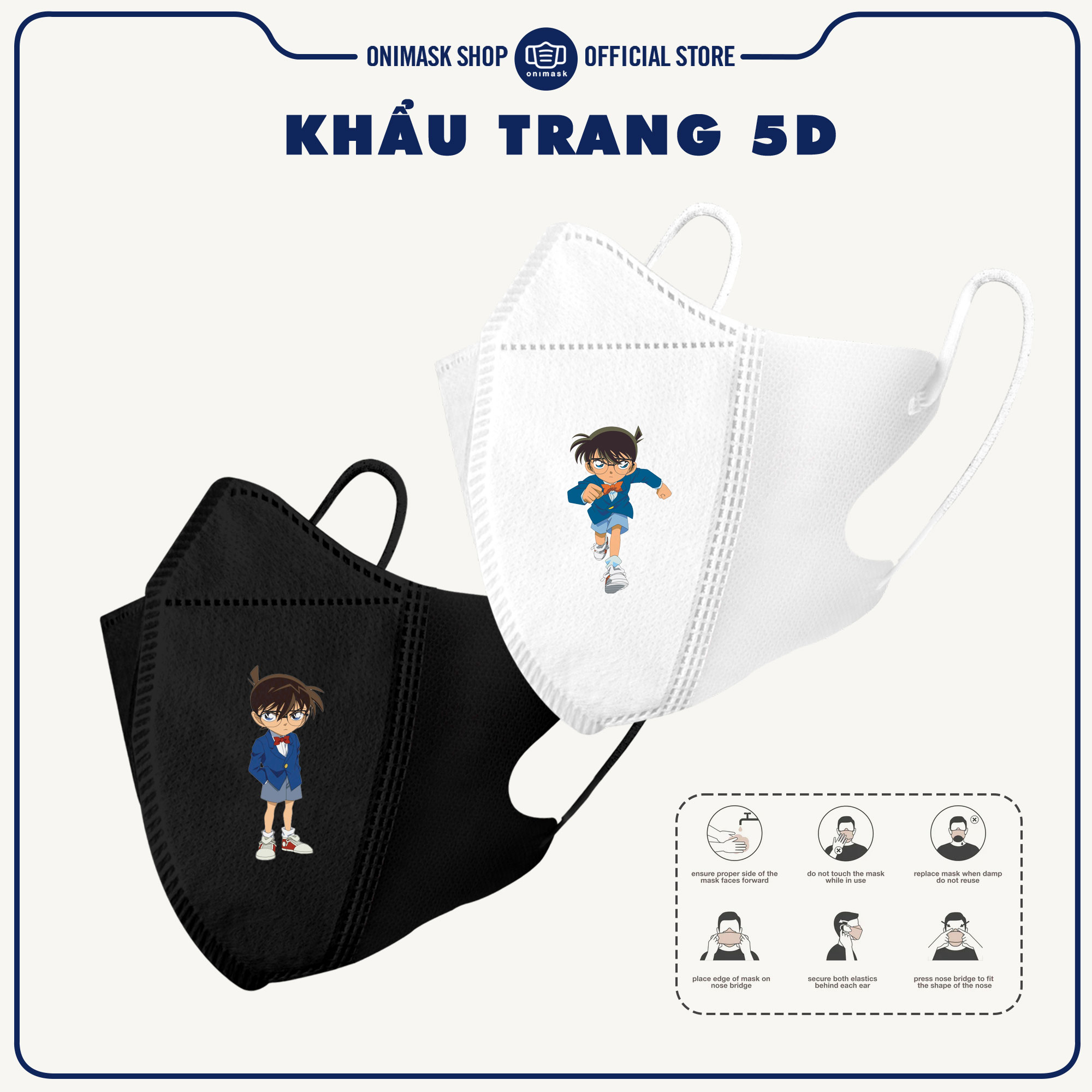 Khẩu trang anime Thám tử lừng danh Conan (10 cái)