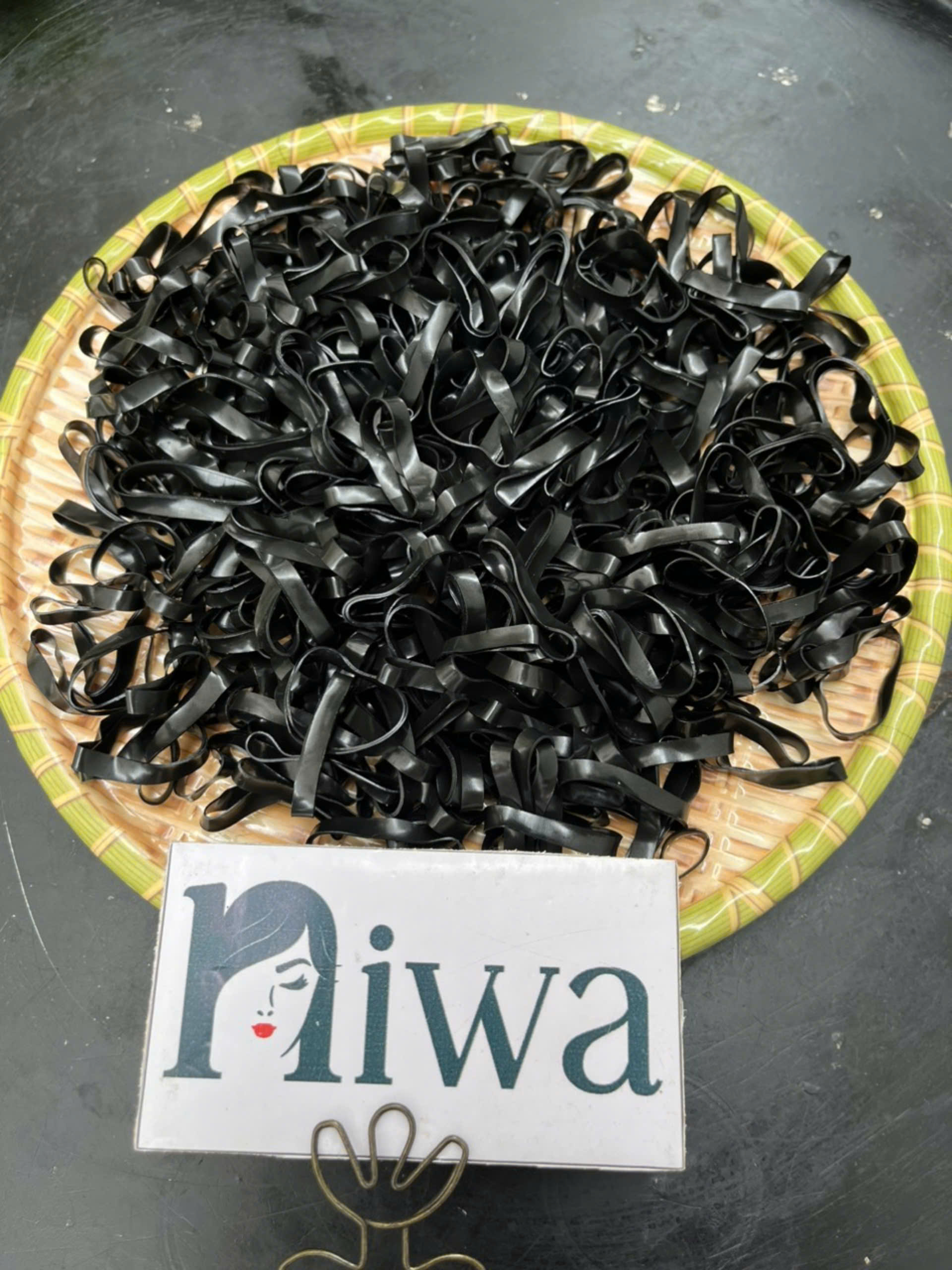 (CÂN ĐỦ) 100 gram Thun Cột Tóc Đen Bản To, Chun Buộc Tóc Siêu Dai