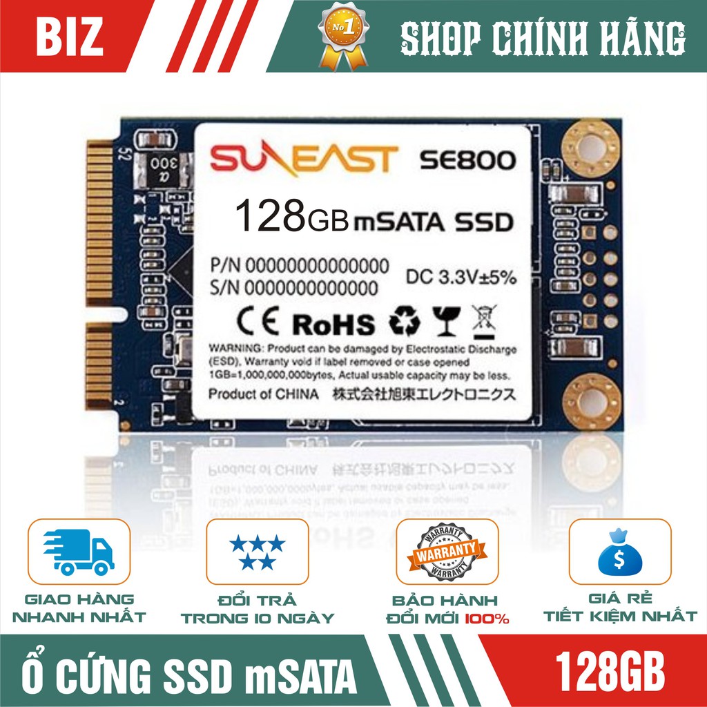 Ssd Suneast Msata 128Gb Se800  - bảo hành 36 tháng!