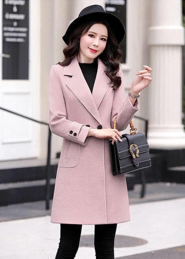 ÁO KHOÁC DẠ CỔ VEST DÁNG NGẮN CAO CẤP