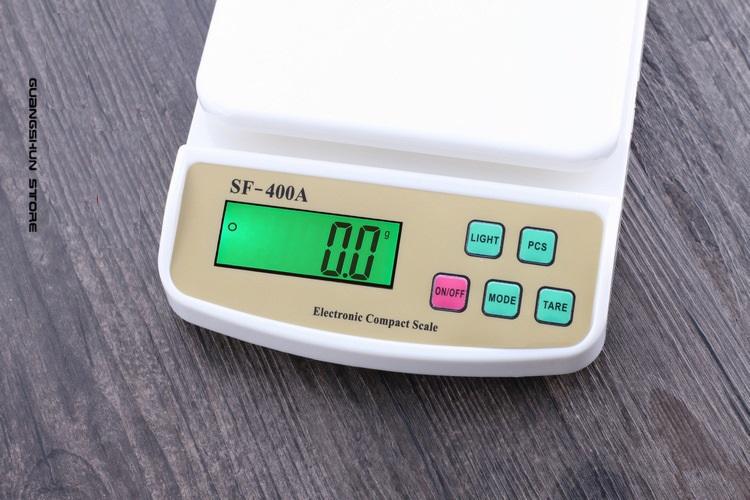 Cân tạp hóa điện tử Cân nhà bếp 10kg SF-400A (Trắng)