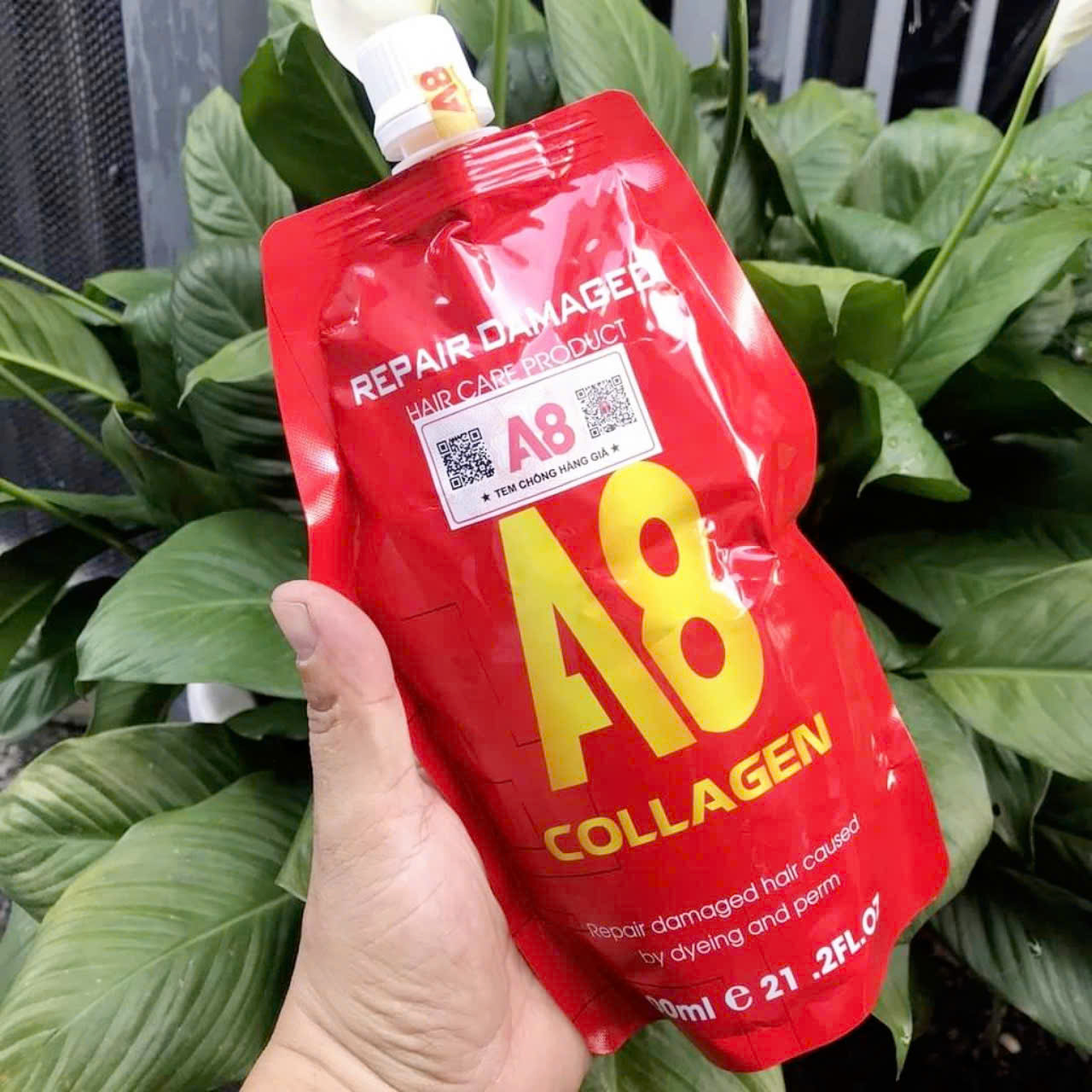 HẤP DẦU Ủ TÓC COLLAGEN A8 600ml CAO CẤP PHỤC HỒI TÓC KHÔ CHẺ NGỌN