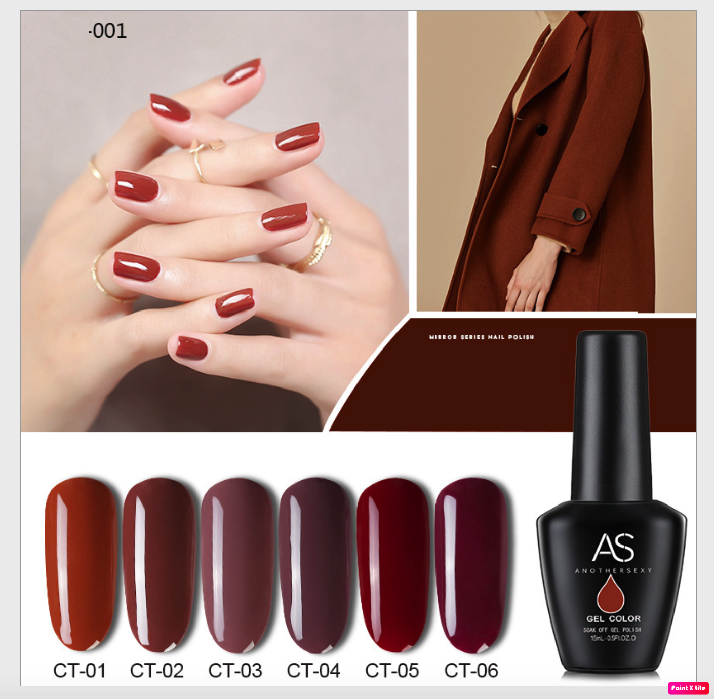 Sơn Gel AS Mã CT 15ml Màu Siêu Đẹp