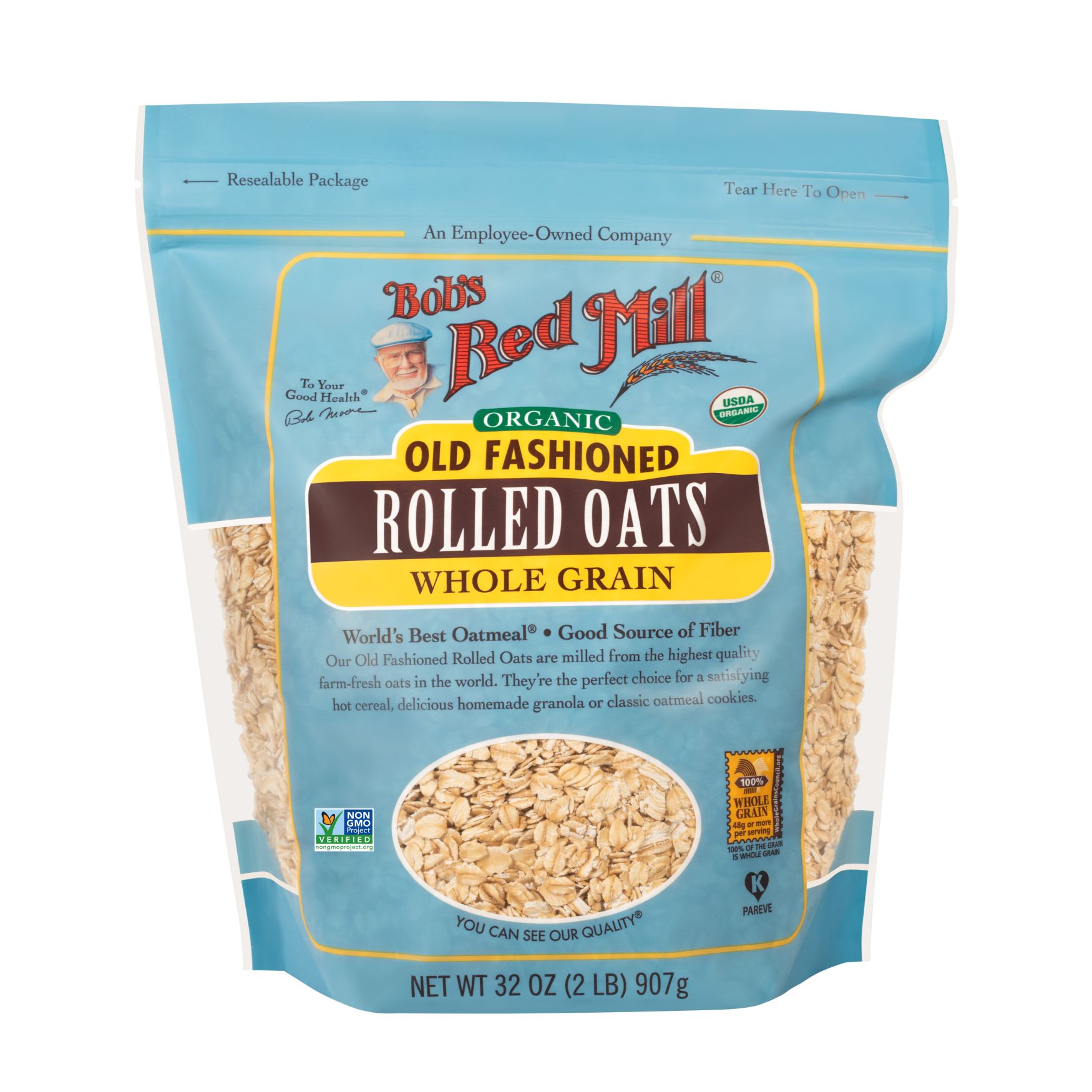 Bob's red mill organic old fashioned rolled oats, 16 oz / 32 oz