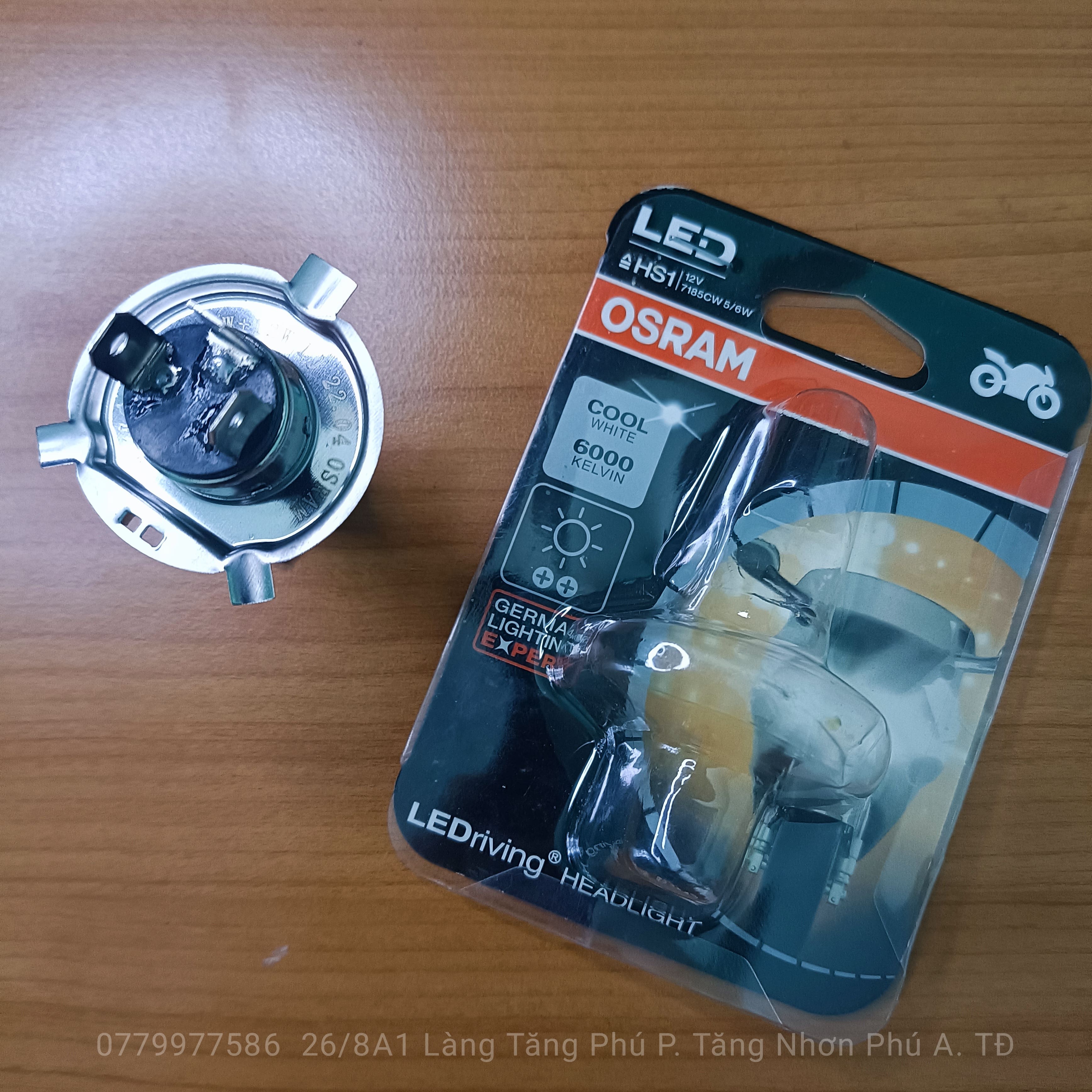 Đèn pha Led xe máy chân H4, M5 cho Dream, Sirius, Wave...