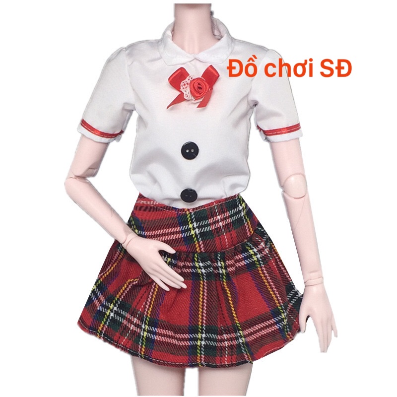 Đầm học sinh ( búp bê 60 cm ) - 1 cái ngẫu nhiên )