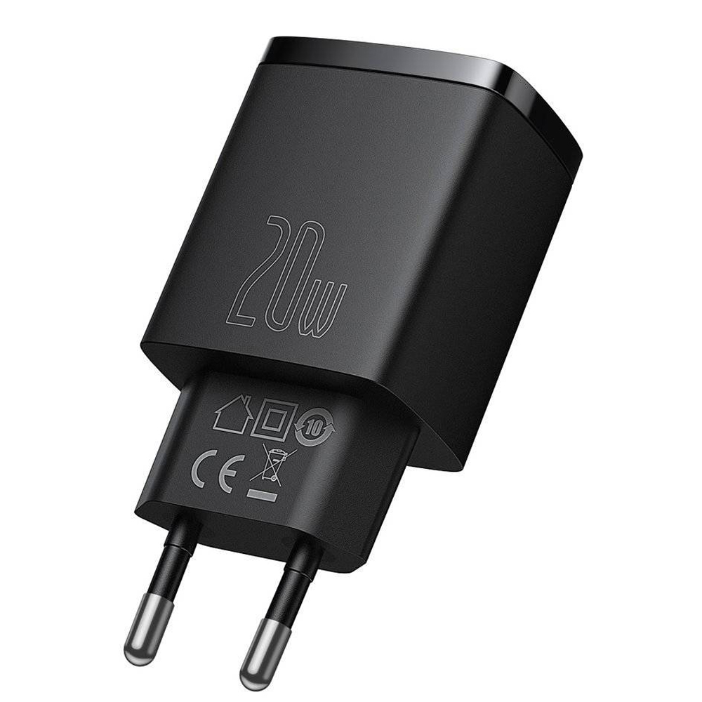 Củ sạc nhanh 20w Baseus Compact Quick Charger  USB + Type C , 20W PD/QC 3.0