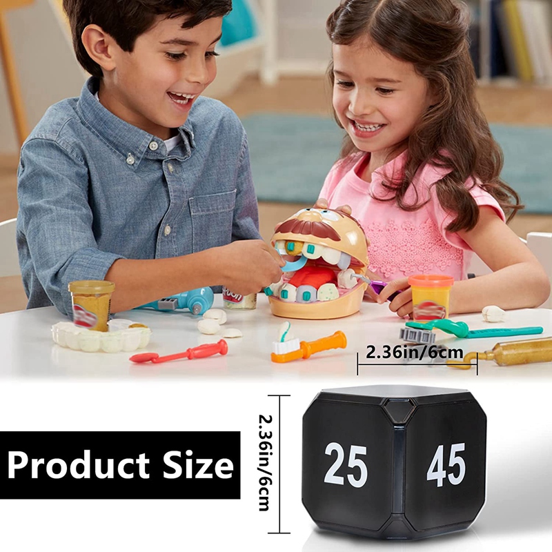 Cube-Timer Kitchen Timer Gravity Sensor Flip Meditation Timer for Time Management and Countdown 5-15-25-45 Min