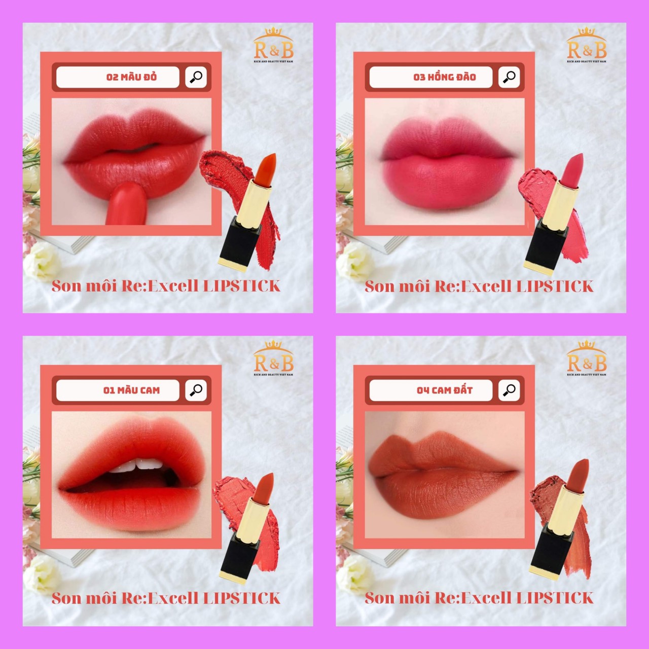 Son Re:Excell Lipstick giúp đôi môi căng mọng đầy sức sống