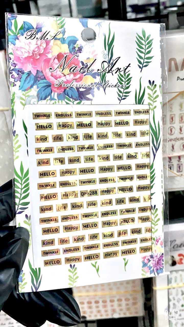 Sticker Trang trí móng 3 ,Miếng dán móng tay 3D nail sticker
