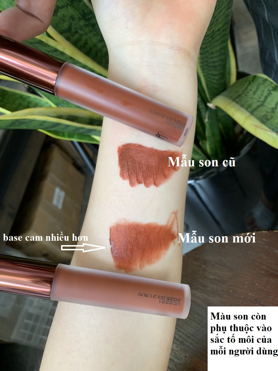 Son Bbia 25 màu đỏ nâu đất