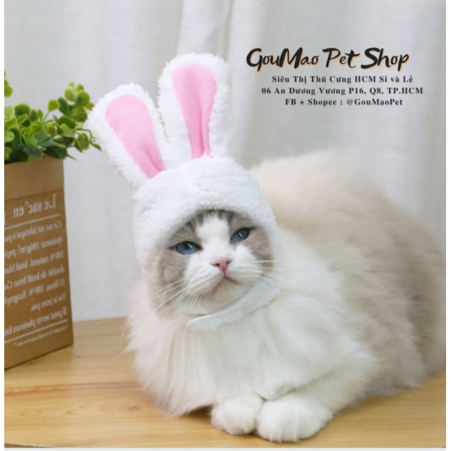 [Giá hủy diệt]  Nón tai thỏ cho thú cưng, chó mèo  - GouMao