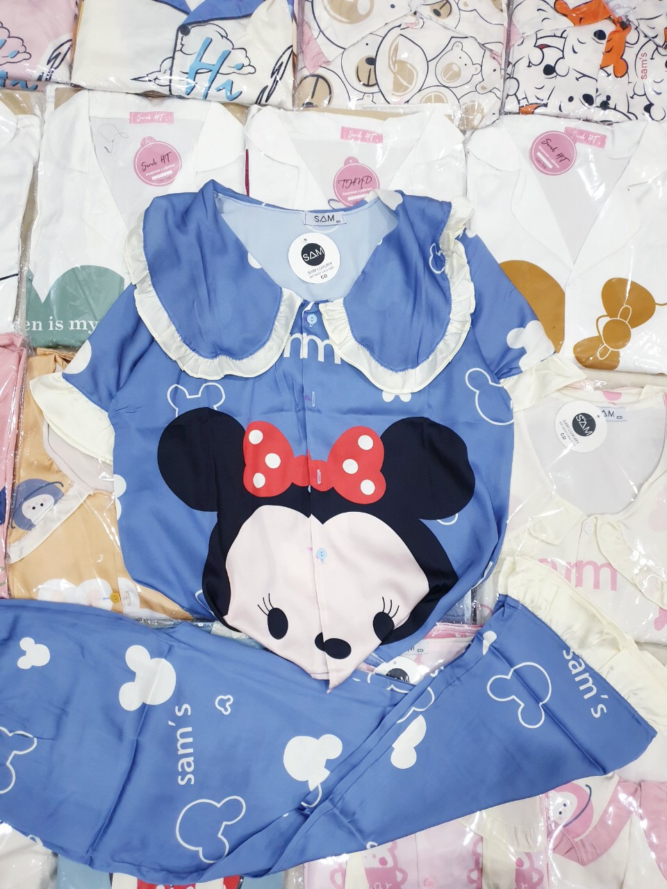 Đồ bộ mặc nhà Pijama lụa satin cao cấp form dài